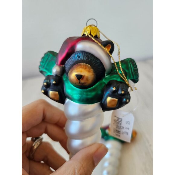 Kohls deer bear icicle ornament reindeer Xmas tree set lot - Picture 2 of 12